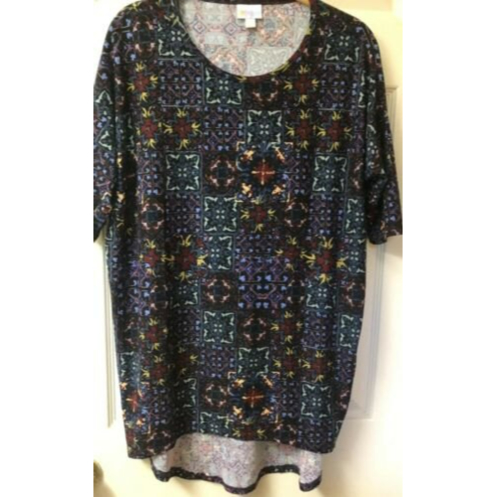 LulaRoe Womens Short Sleeve Tunic High Low Top Size XXS